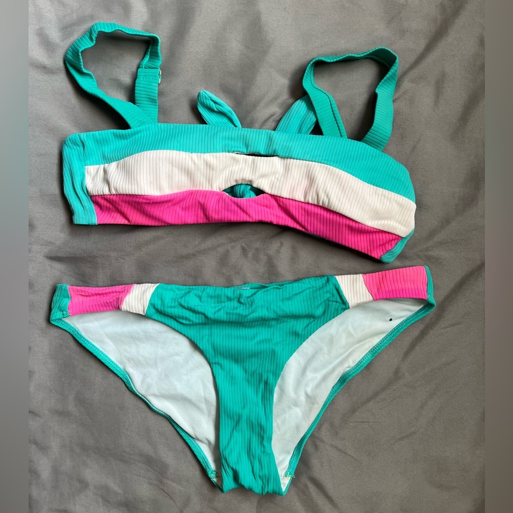 Retro Striped Swimsuit